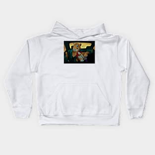 Tigers in taxi Kids Hoodie